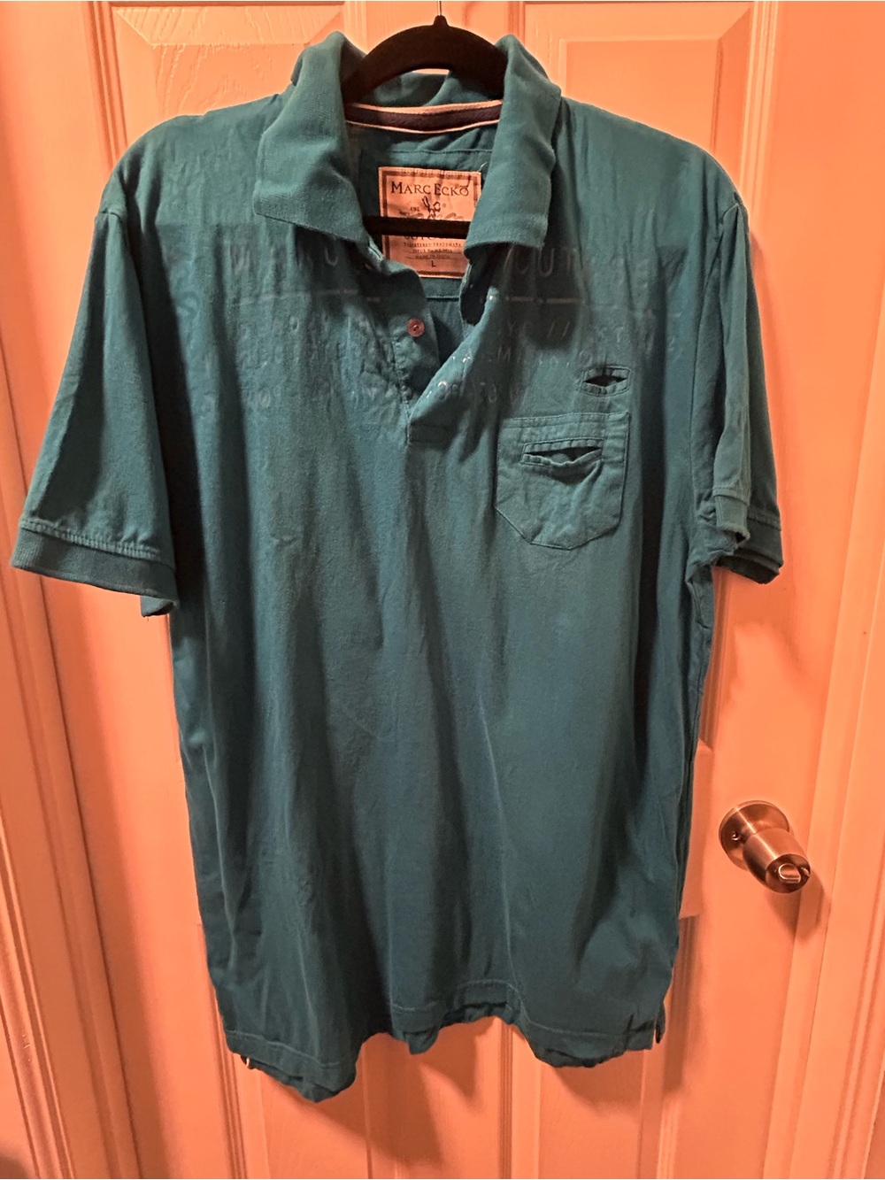 Marc Ecko Teal Green Short-Sleeve Polo
